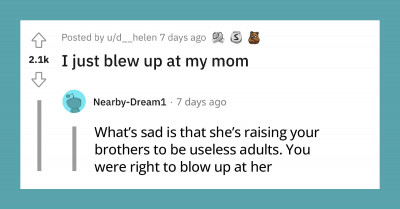 Teenager Explodes At Her Mom After She's Woken At Midnight To Clean Up The Mess That Her Brothers Left