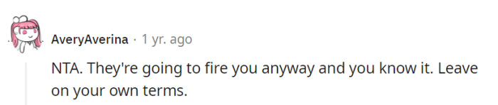 By departing on their terms, they can preserve their dignity, especially when they know the organization is likely to terminate them.