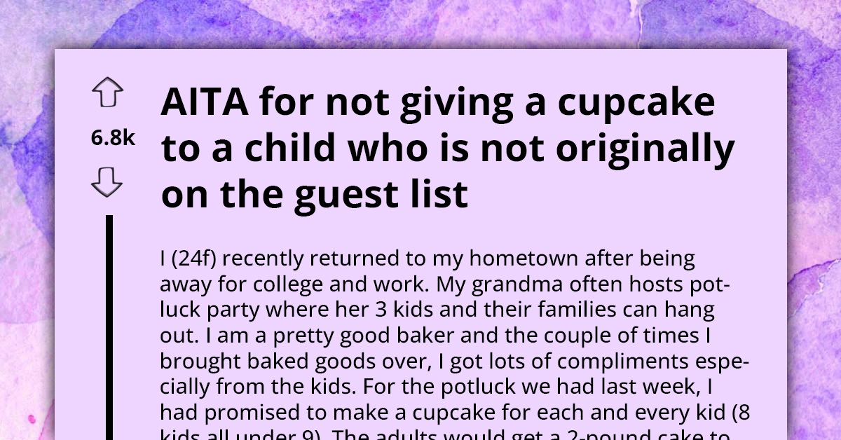 Woman Declines Cupcake To Uninvited Child Due To Limited Supply For Planned Gathering