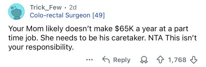 It’s not your responsibility.