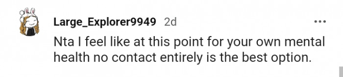 No contact entirely is the best option