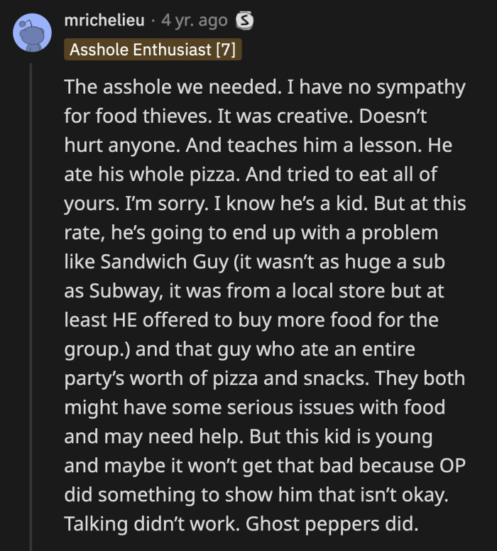 Oh, his brother's tongue definitely hurt; so did his esophagus, stomach, and butt the following morning.