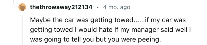 Who knows…probably the car was getting towed