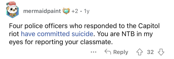 Think of the officers who lost their lives.