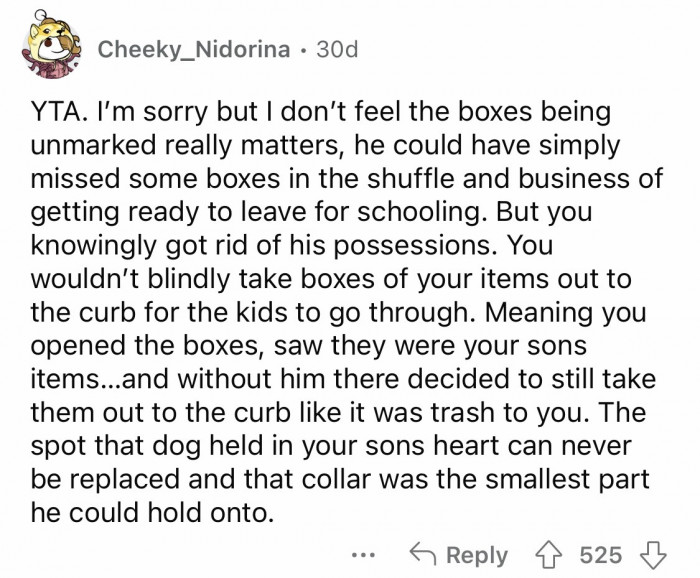 9. The sentimental value of some things to someone cannot be reinstated by anything.