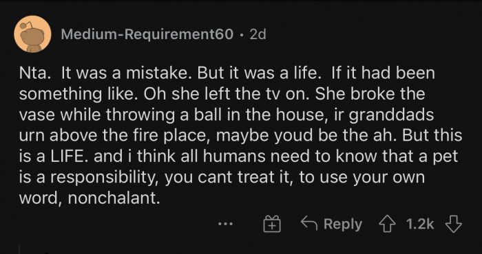 A life was put at risk here.