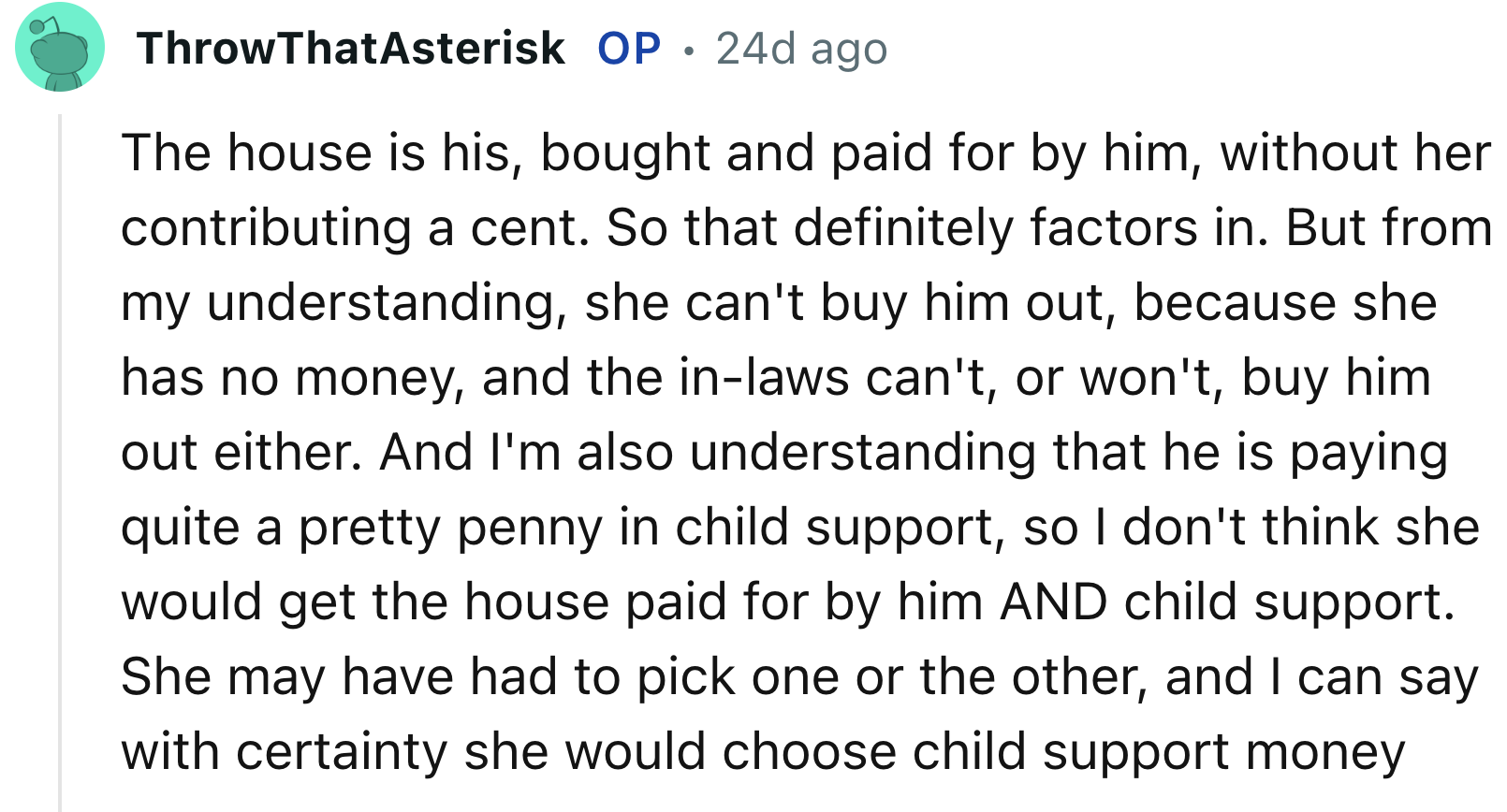 The House Is OP's and Her Husband's