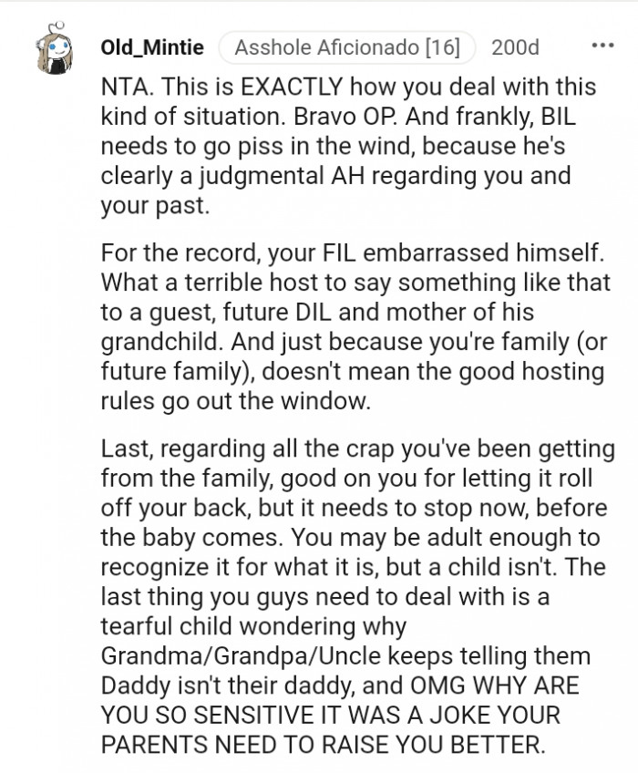 It needs to stop before the baby comes