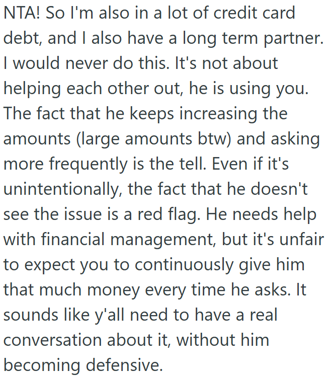 Boyfriend doesn’t see the problem.