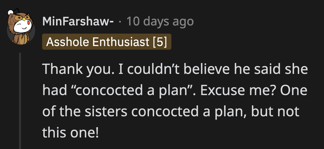 It wasn't OP who tried to sabotage her sibling's dinner.