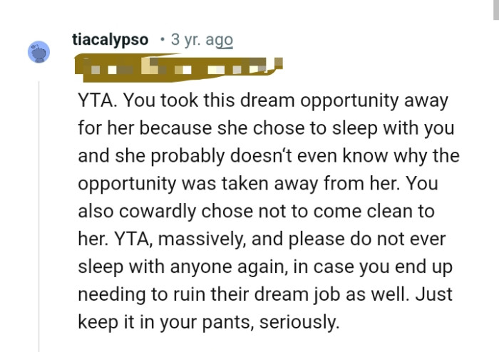 Keeping it in the pants