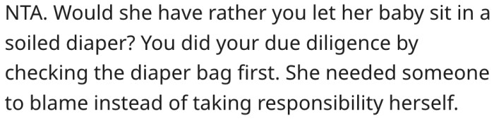 7. His sister-in-law doesn't want to accept she caused the problem.