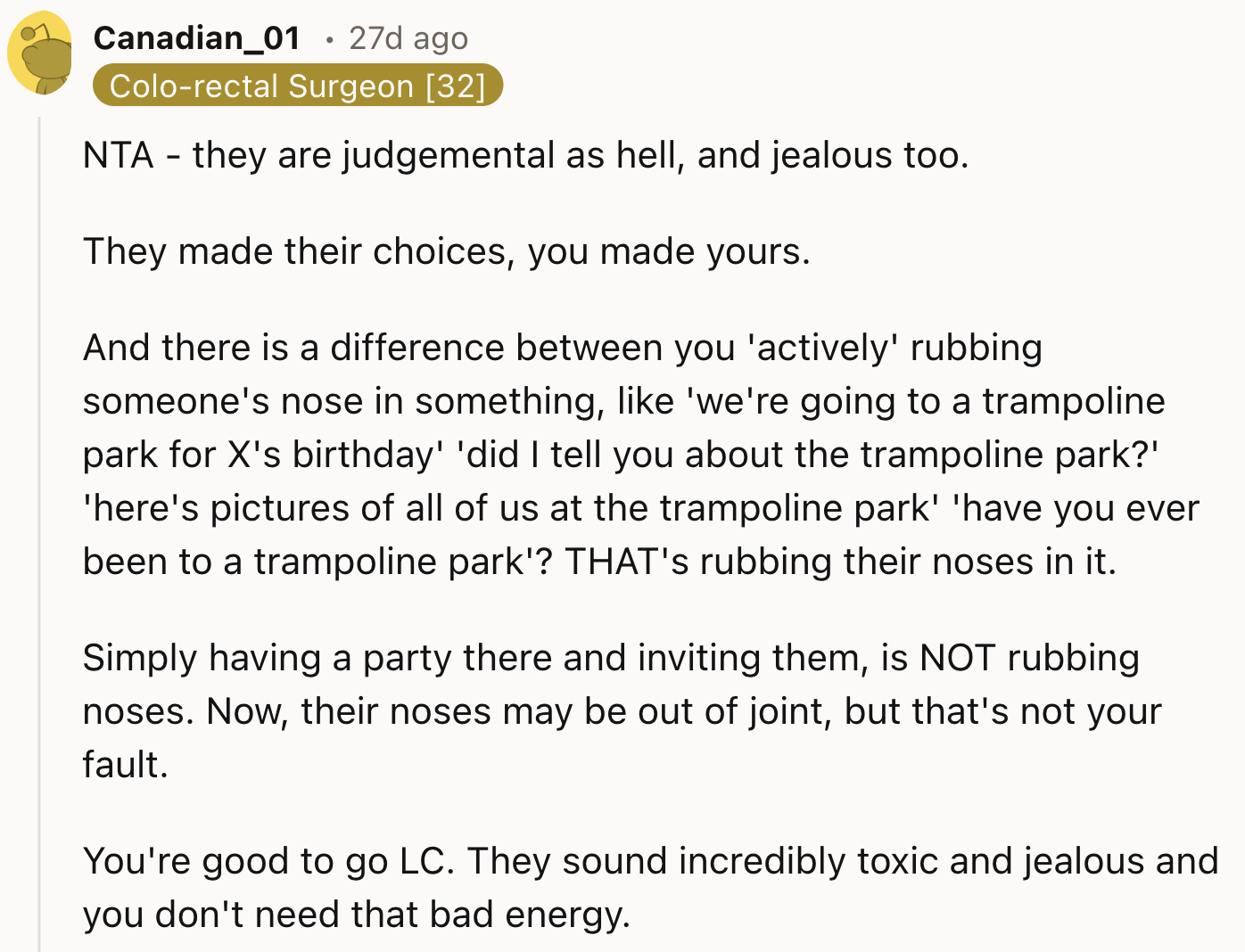 OP Made Her Choices For Her Kids