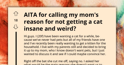 Daughter Calls Out Mom's Bizarre Claim That Cat Would Replace Her Need For Boyfriend