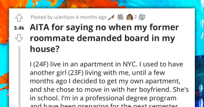 Redditor Declines Ex-Roommate's Request To Spend A Night In Her Home To Get Away From Boyfriend, Gets Called "Abusive"