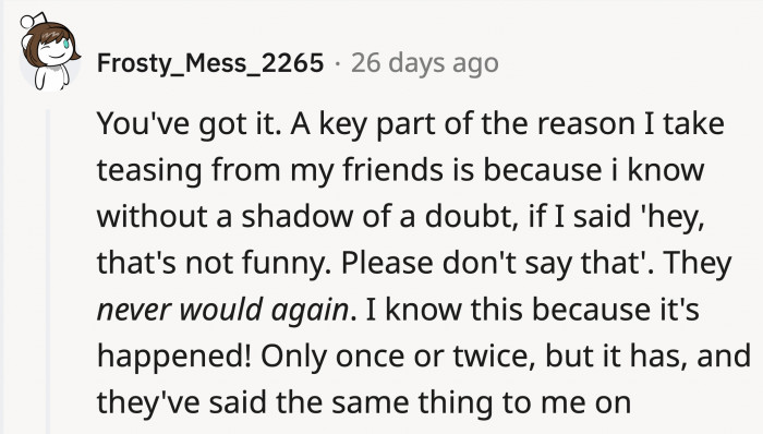 There's also a time and place for jokes...