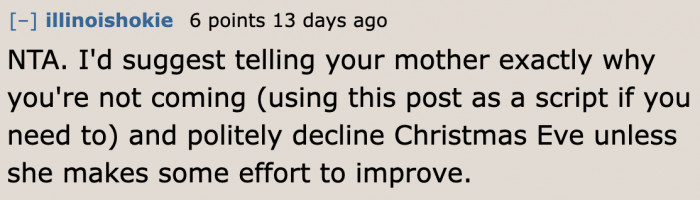 We're Pretty Sure Her Mom Would Get Angrier If the OP Does This.