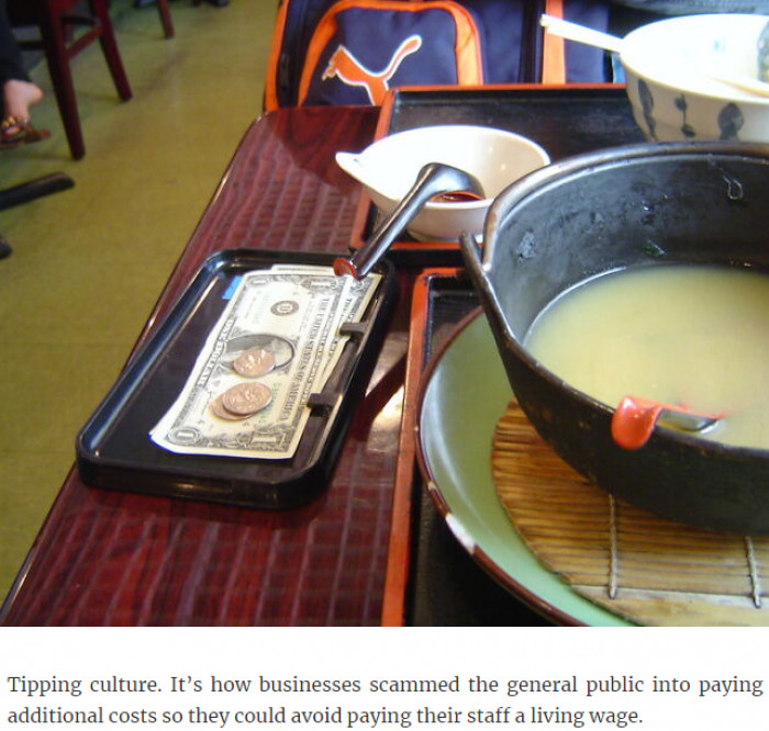 2. The whole tipping culture thing