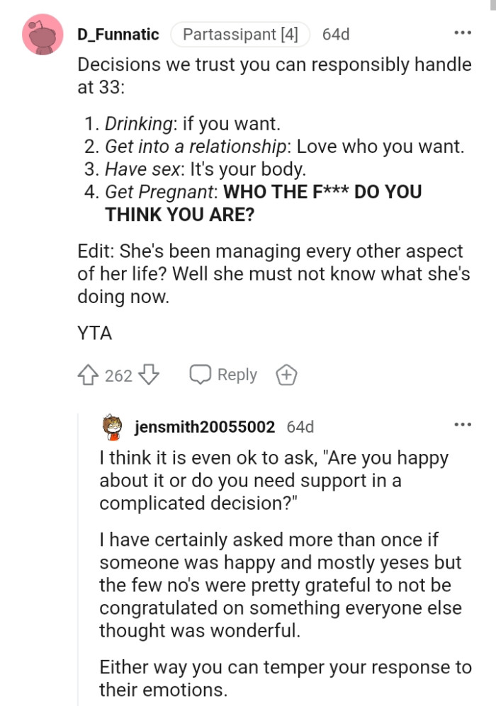 She's been managing every other aspect of her life