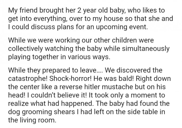 We discovered the catastrophe! Shock-horror