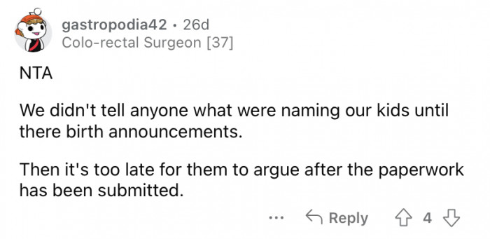 Don't tell them until the paperwork is done.