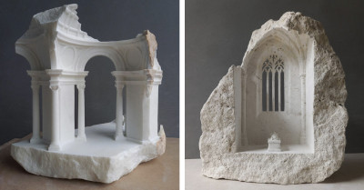 Artist Turns Solid Stone Into Tiny Architectural Masterpieces