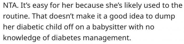 13. The woman thinks it's easy because she's used to doing it.