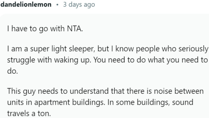 It is important for the neighbor to have a better understanding