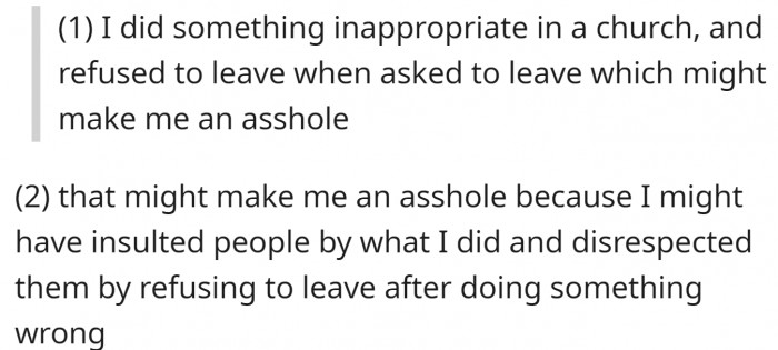 OP has offered the following explanation for why they think they might be the asshole: