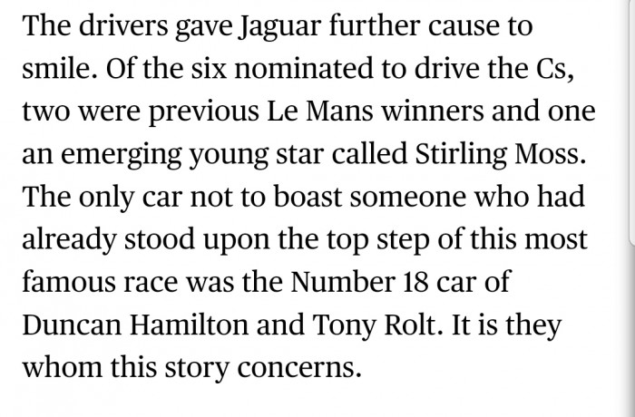 Two of the six nominated drivers in the Jaguar team were previous Le Mans winners