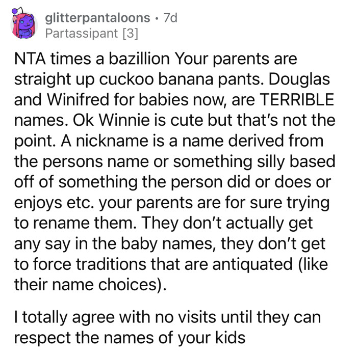 “Your parents are for sure trying to rename them...”
