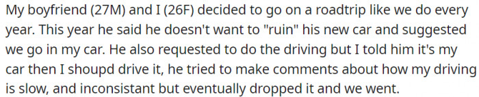 Me and my boyfriend on a road trip