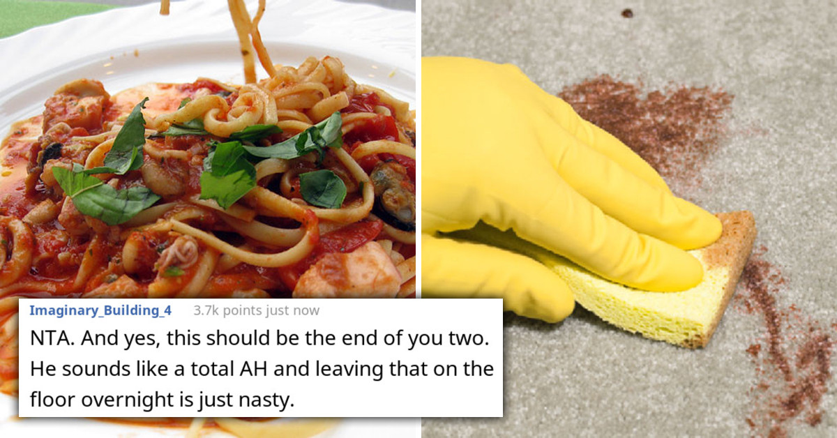 Woman Angrily Dropped Dinner On The Rug After Her Boyfriend's Unfortunate Use Of A Line He Heard On TikTok