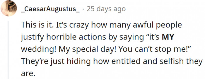 It was her day, but not the choice of Connor's identity