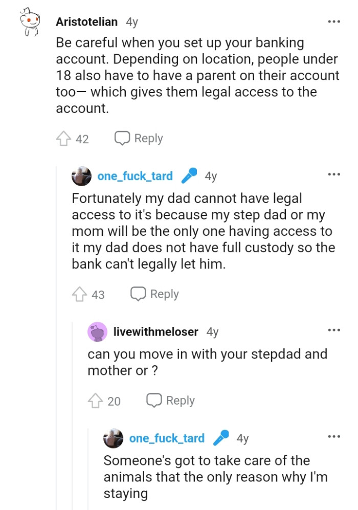 OP's dad can't have legal access to it
