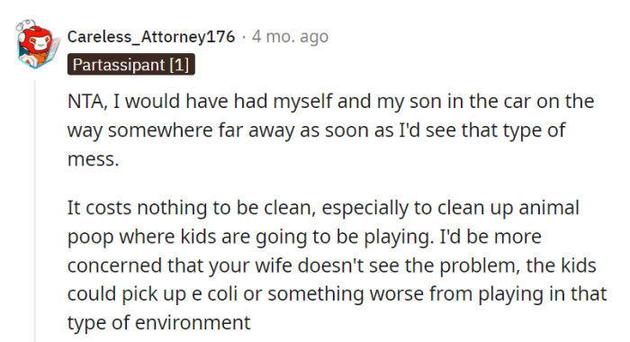 NTA; a messy party is one thing, but a biohazard zone is quite another. Kids don't need E. coli as a party favor.