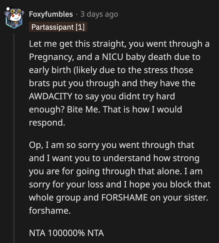 OP stressing about Lewis vanishing like a bubble couldn't have helped her health during the pregnancy