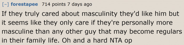 They just wanted to feel more masculine by picking on a guy they can bully.