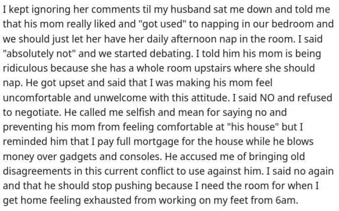 I said no and refused to negotiate