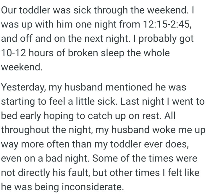 OP says she'll send this post to her husband once the verdict is in, whichever way it goes, so she added as much of her husband's perspective as she could