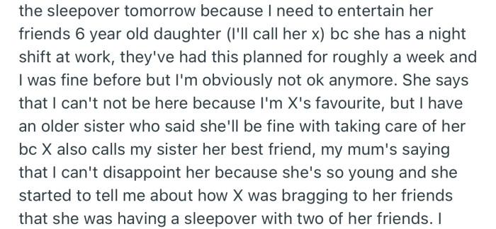 OP’s Mom Wants Him to Stay Back and Babysit Her Friend’s Kid