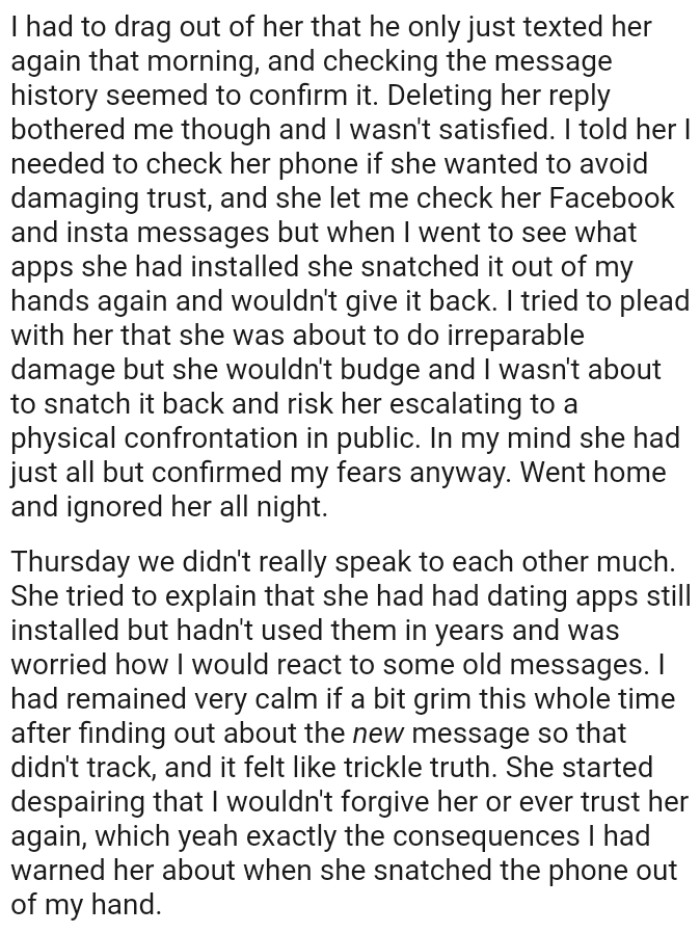OP tried to plead with his wife that she was about to do irreparable damage