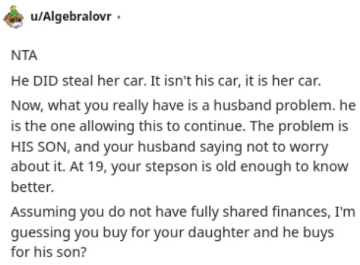 The problem isn't just with the stepson. The OP needs to recognize that her husband is also being a problem.