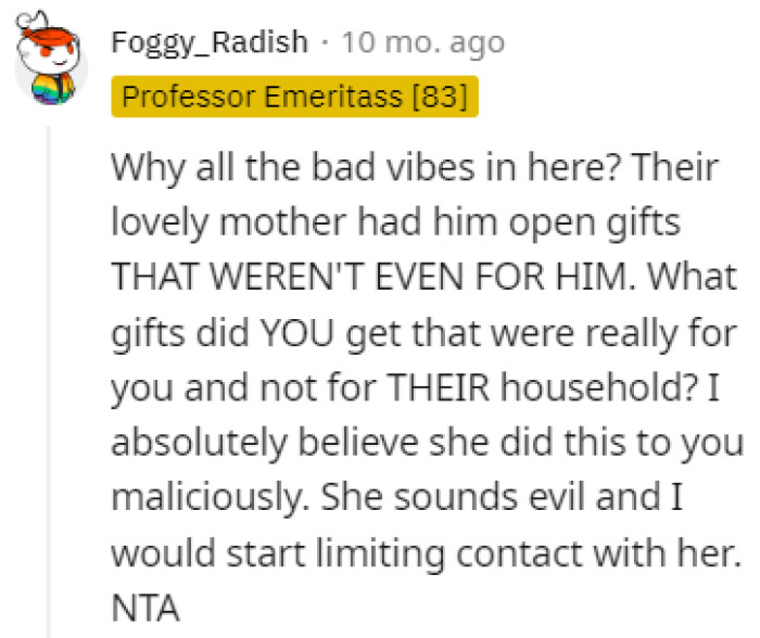 Limiting contact with mom