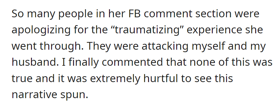 Commenters on Casey's Facebook accused her parents of a 