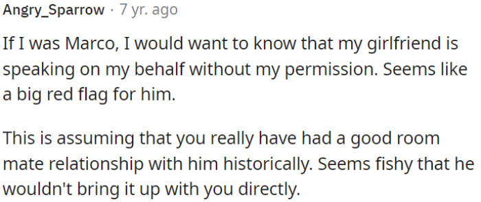 It's suspicious that he hasn't discussed it directly with OP.