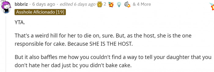 This YTA comment stole the show.