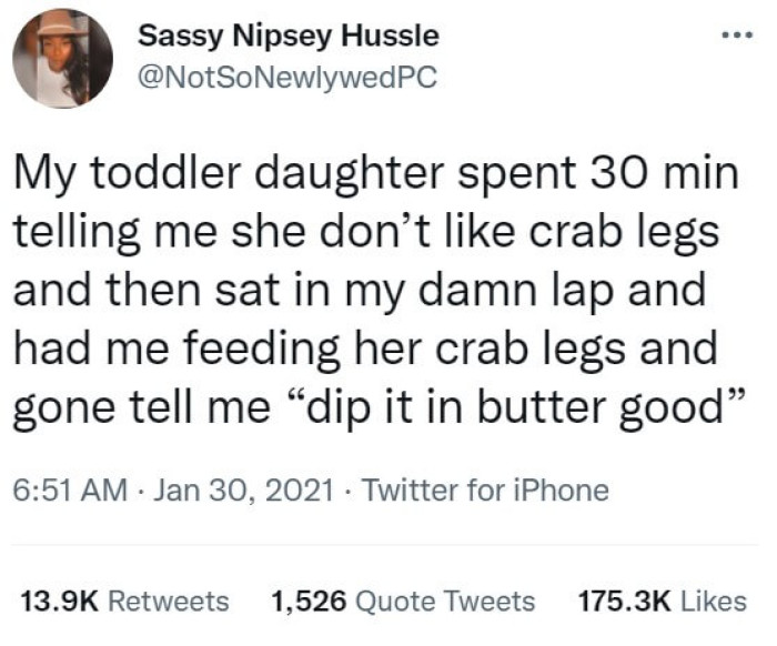 19. “I don’t like it. I knew I wouldn’t like it”