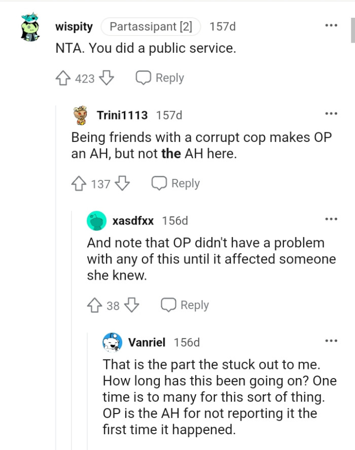 OP didn't have a problem with any of this until...