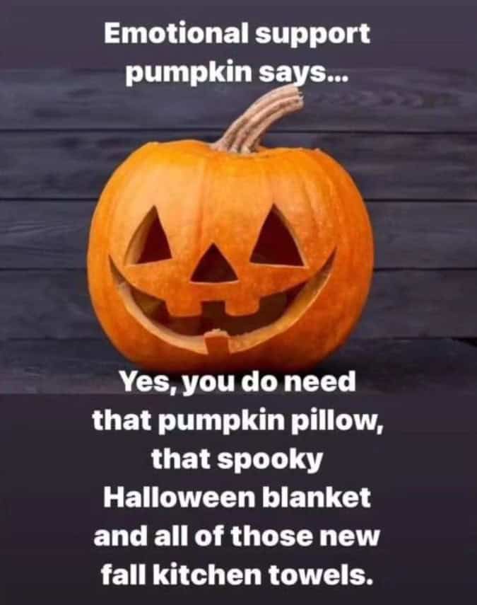 12. Do you need that pumpkin pillow?
